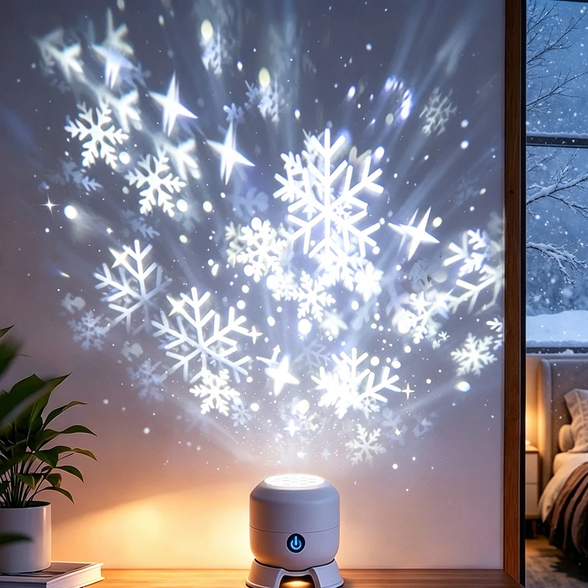 LED Rotating Snowflake Star Pr - đánh giá và giá Baby Nursery Wall Lights