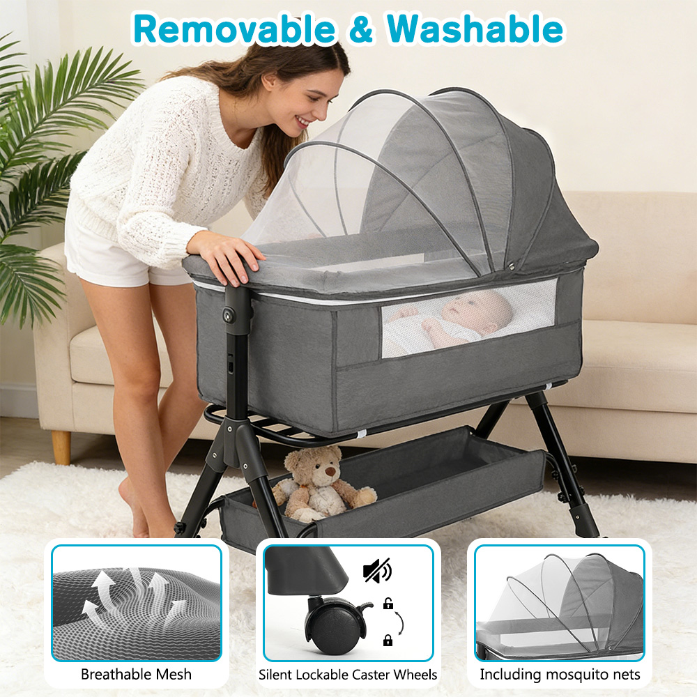 Baby Bassinet 3 in 1 Baby Bass - đánh giá và giá Baby Nursery Trolley