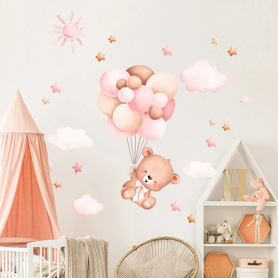 Watercolor Cartoon Balloon Bea - đánh giá và giá Baby Girl Nursery Quotes
