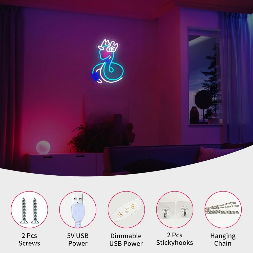 Cute Animal Shape LED Neon Lig - đánh giá và giá Baby Nursery Decor Girl