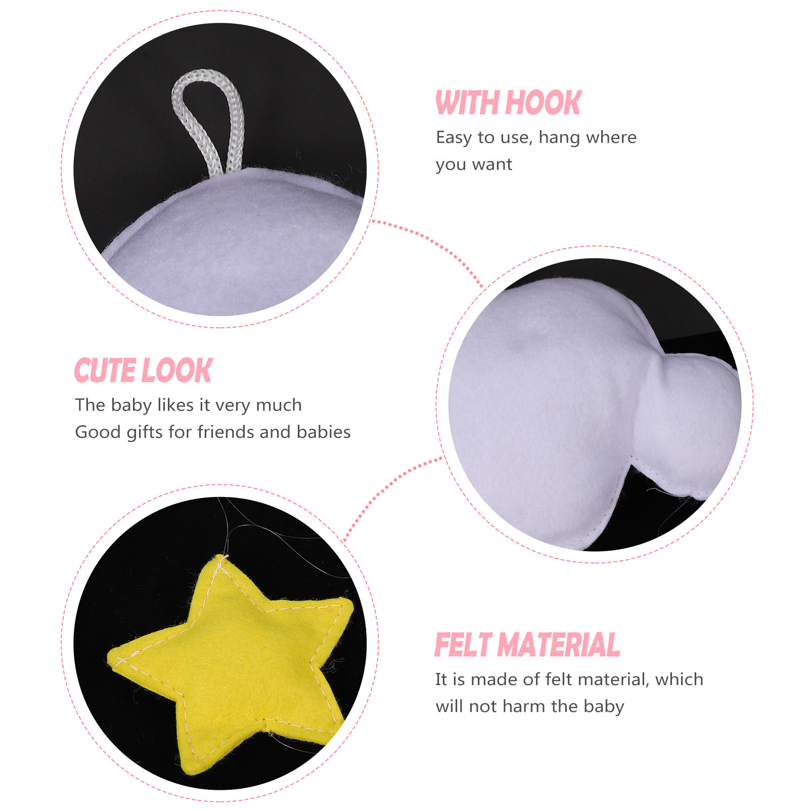 Lovely Cloud Star Felt Wall Ha - đánh giá và giá Baby Nursery Light Fixture